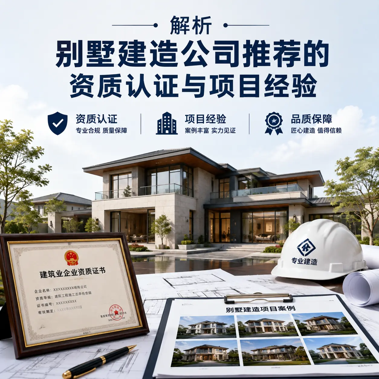 解析 都匀 别墅建造公司推荐的资质认证与项目经验