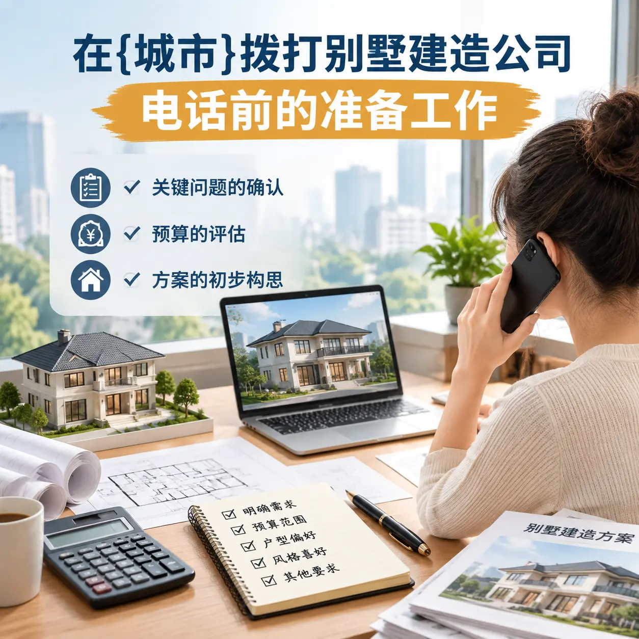 在都匀拨打别墅建造公司电话前的准备工作