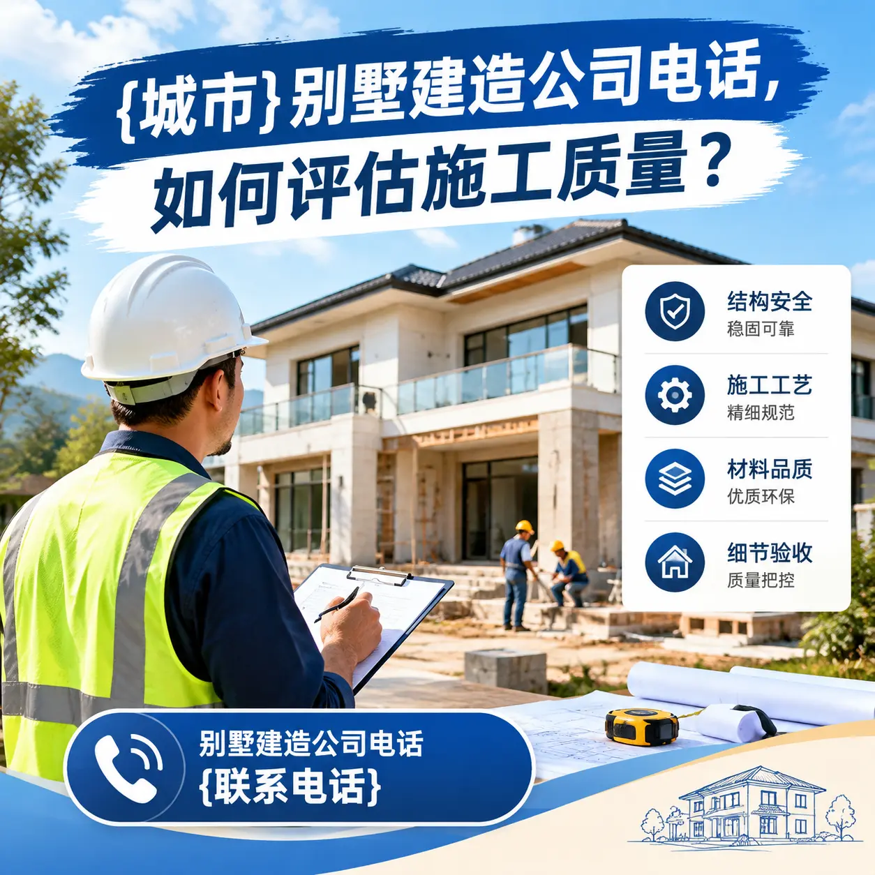 都匀别墅建造公司电话，如何评估施工质量？
