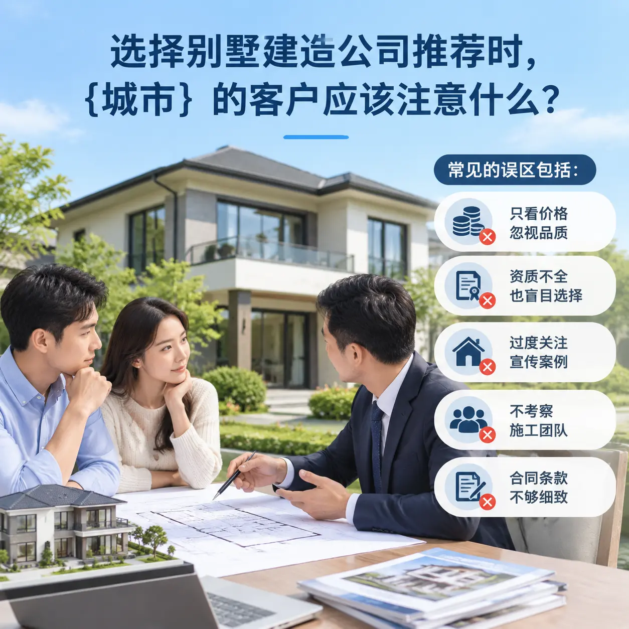 选择别墅建造公司推荐时，都匀 的客户应该注意什么？